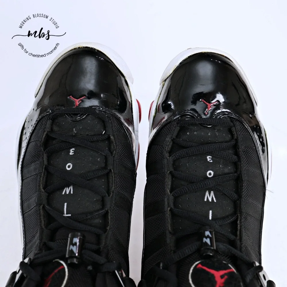 Nike Air Jordan 6 Rings Bred Hybrid Basketball Sneakers Black Red White Men 9